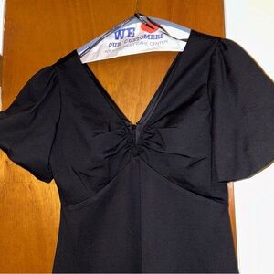 Fabulous Guess Big Puff Sleeve Black Cocktail Evening Dress 16